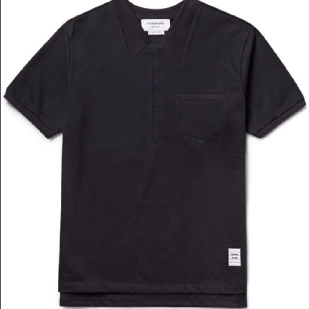 Thom Browne Fake Collar Cotton Jersey T-Shirt